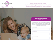Tablet Screenshot of mumsatwork.com.au
